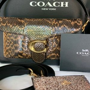 NWOT COACH TABBY SNAKESKIN 26 SET Bag & Card-case
